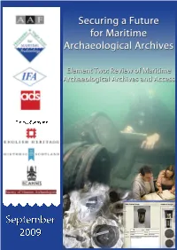 Element Two Report: Review of Maritime Archaeological Archives and Access
