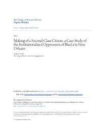 Making of a Second-Class Citizen: a Case Study of the Institutionalized