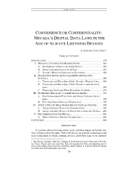 Nevada's Digital Data Laws in The