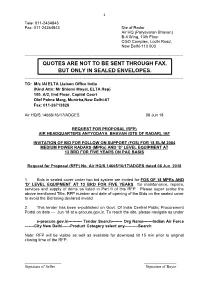 Quotes Are Not to Be Sent Through Fax. but Only in Sealed Envelopes