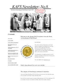 The Spring 2015 Newsletter from the Kent Archaeological Field