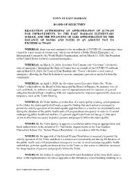 Town of East Haddam Board of Selectmen Resolution Authorizing an Appropriation of $1,794,654 for Improvements to the East Haddam