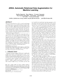 Automatic Relational Data Augmentation for Machine Learning