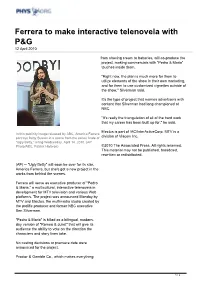 Ferrera to Make Interactive Telenovela with P&G