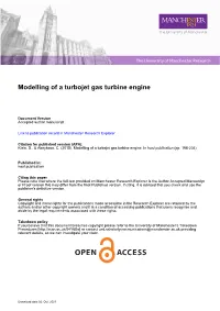 Modelling of a Turbojet Gas Turbine Engine