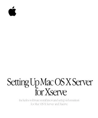 Setting up Mac OS X Server (10.2) for Xserve