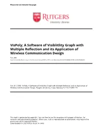 A Software of Visiblitlity Graph with Multiple Reflection and Its Application of Wireless Communication Design