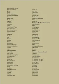 Abbie Reilly – Song List