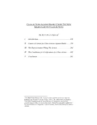 Class Actions Against Banks Under the New Israeli Law on Class Actions