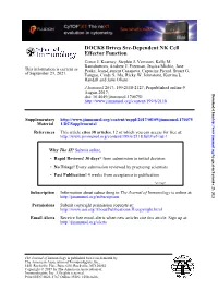 DOCK8 Drives Src-Dependent NK Cell Effector Function Conor J