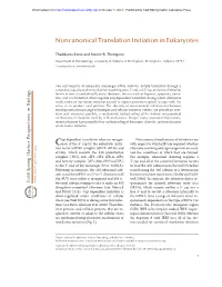 Noncanonical Translation Initiation in Eukaryotes