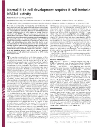 Normal B-1A Cell Development Requires B Cell-Intrinsic Nfatc1 Activity