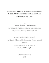 Two Principles of Evidence and Their Implications for the Philosophy of Scientific Method