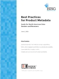 Best Practices for Product Metadata