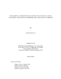 Development and Mechanistic Investigation of the Palladium- Catalyzed Α-Arylation of Aldehydes and N-Arylation of Ammonia by Gi