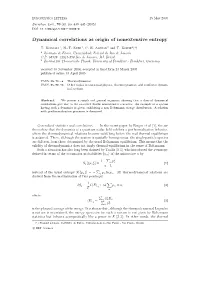 Dynamical Correlations As Origin of Nonextensive Entropy