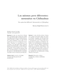Menonitas En Chihuahua