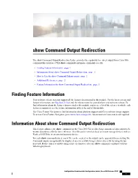 Show Command Output Redirection