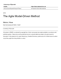 The Agile Model-Driven Method