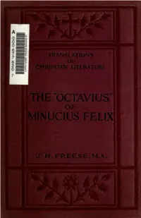 The Octavius of Minucius Felix