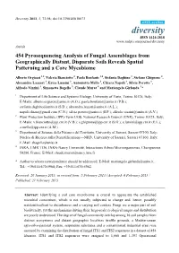 454 Pyrosequencing Analysis of Fungal Assemblages from Geographically Distant, Disparate Soils Reveals Spatial Patterning and a Core Mycobiome