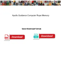Apollo Guidance Computer Rope Memory