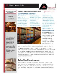Explore the Resources! Collection Development