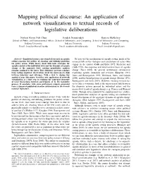 Mapping Political Discourse: an Application of Network Visualization to Textual Records of Legislative Deliberations