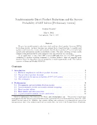 Nondeterministic Direct Product Reducations and the Success