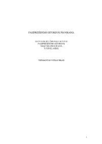 Pasipriešinimo Istorijos Programa