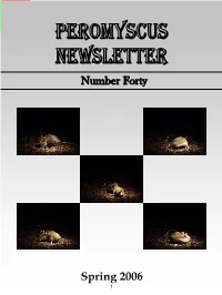Peromyscus Newsletter Number 40