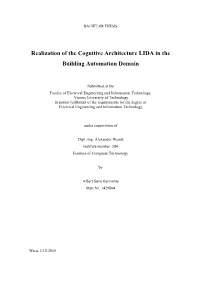Realization of the Cognitive Architecture LIDA in the Building Automation Domain