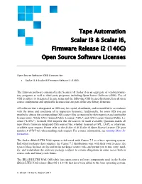 Scalar I3 and I6 Release I2 Open Source Software Licenses
