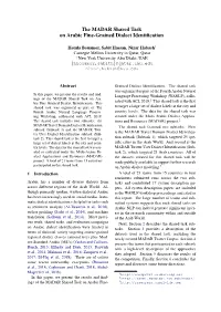 The MADAR Shared Task on Arabic Fine-Grained Dialect Identification