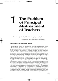 The Problem of Principal Mistreatment of Teachers • 3 Their Situations