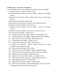 1A SBCCC 300.3 Service Area Assignments