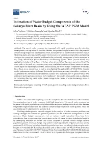 Estimation of Water Budget Components of the Sakarya River Basin by Using the WEAP-PGM Model