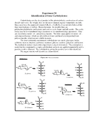 Experiment 20 Identification of Some Carbohydrates