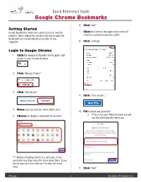 Google Chrome Bookmarks