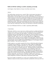 Netlib and NA-Net: Building a Scientific Computing Community
