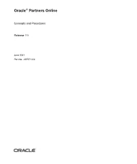 Oracle Partner Relationship Management