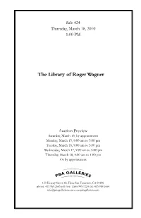 The Library of Roger Wagner