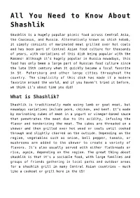 All You Need to Know About Shashlik,Choosing Meat for The