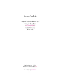 Convex Analysis