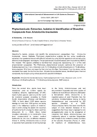 Extraction, Isolation & Identification of Bioactive Compounds From