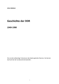 Geschichte Der DDR