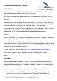 Jonah 2 - St Gabriel’S Study Notes