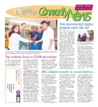 New Environmental Studies Program Starts This Fall N the Last Decade, There Were More Than 1.2 Million Jobs in Ithe U.S