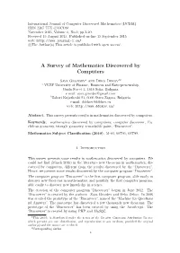 Sava Grozdev and Deko Dekov, a Survey of Mathematics Discovered