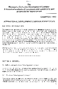 The Mabopane-Centurion Development Corridor: a Historical Analysis of Successes and Constraints and Proposals for Improvement
